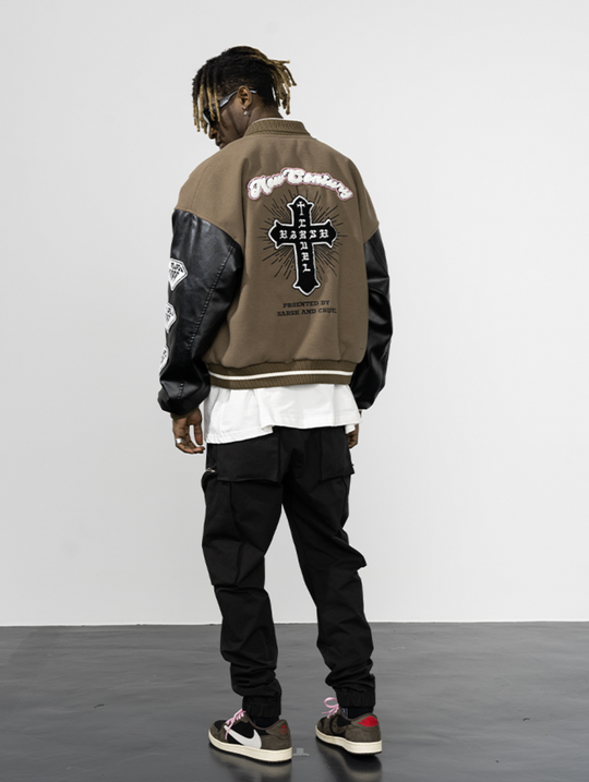 Harsh and Cruel New Century Embroidered Varsity Jacket | Face 3 Face