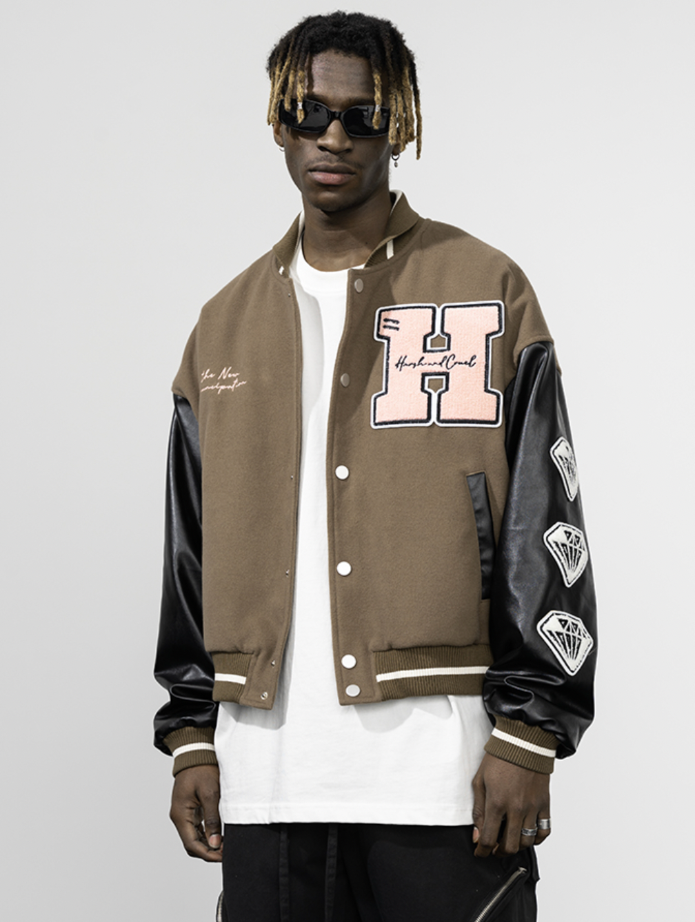 Harsh and Cruel New Century Embroidered Varsity Jacket | Face 3 Face