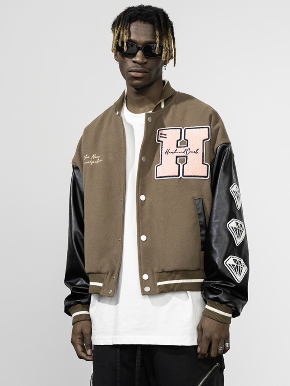 Goth Font Embroidered Varsity jacket – Harsh and Cruel