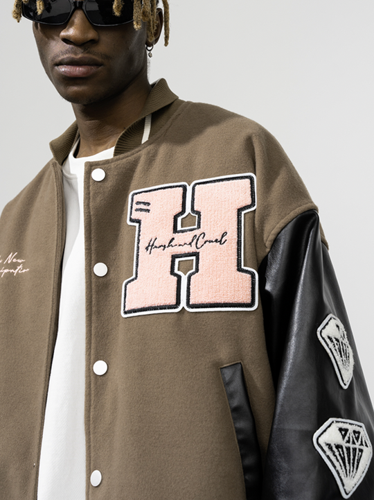 Harsh and Cruel New Century Embroidered Varsity Jacket | Face 3 Face