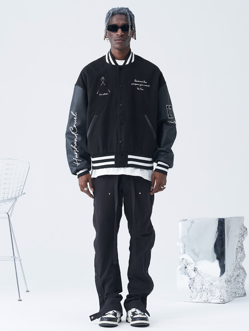 Harsh and Cruel Paisley Eight Ball (8 Ball) Varsity Jacket | Face 3 Face