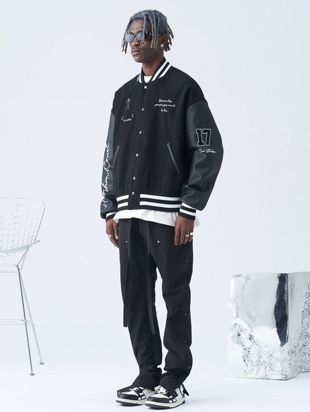 Harsh and Cruel Paisley Eight Ball (8 Ball) Varsity Jacket | Face 3 Face