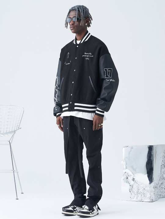 Harsh and Cruel Paisley Eight Ball (8 Ball) Varsity Jacket | Face 3 Face