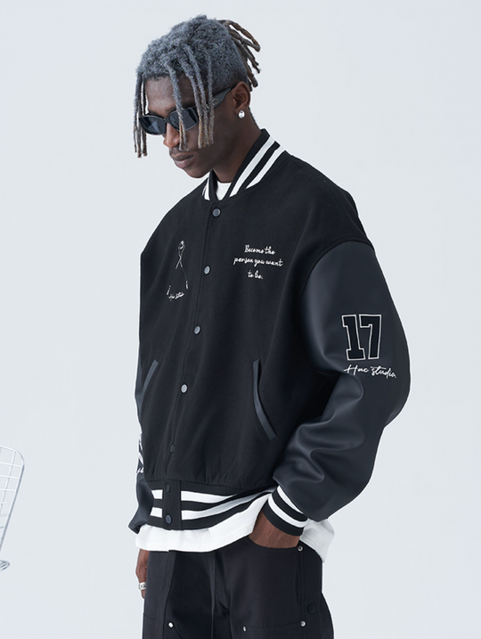 Harsh and Cruel Paisley Eight Ball (8 Ball) Varsity Jacket | Face 3 Face