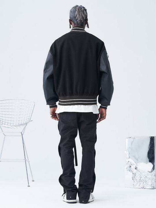 Harsh and Cruel Skeleton Bones Varsity Jacket | Face 3 Face