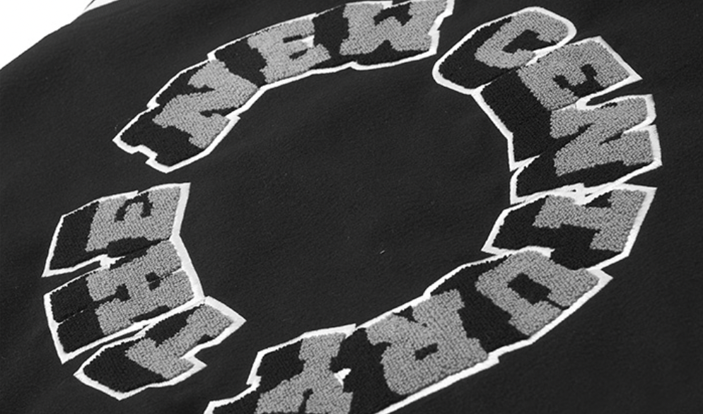 Harsh and Cruel 3D Ring Circular LOGO Embroidered Varsity Jacket | Face 3 Face