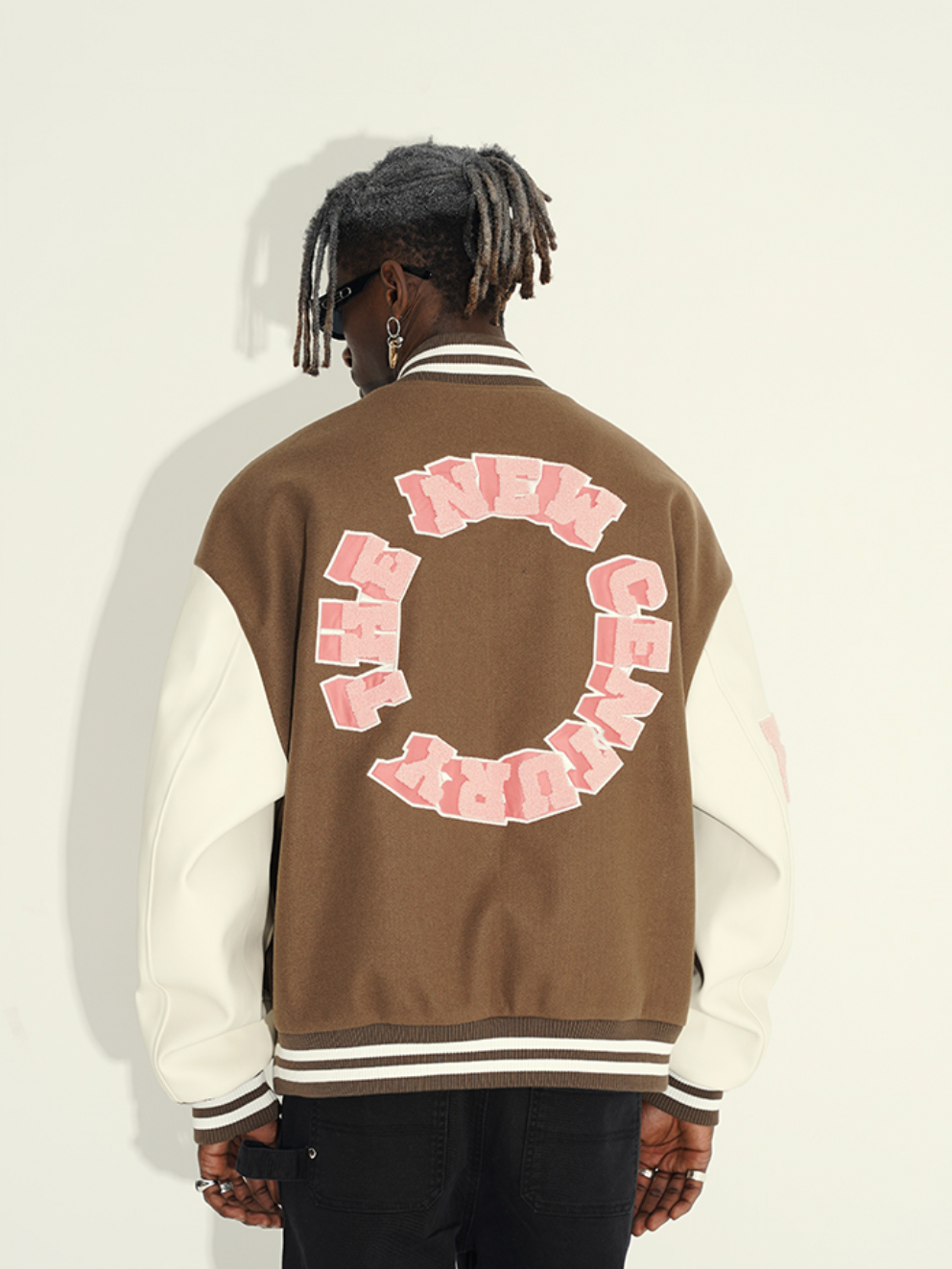 Harsh and Cruel 3D Ring Circular LOGO Embroidered Varsity Jacket | Face 3 Face