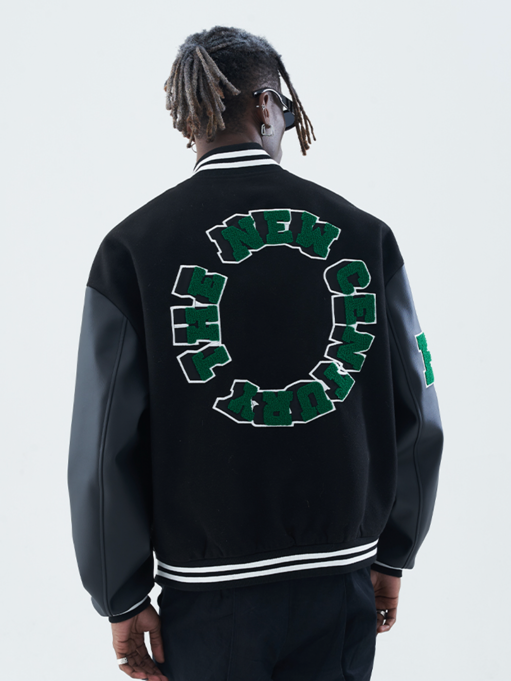 Harsh and Cruel 3D Ring Circular LOGO Embroidered Varsity Jacket | Face 3 Face