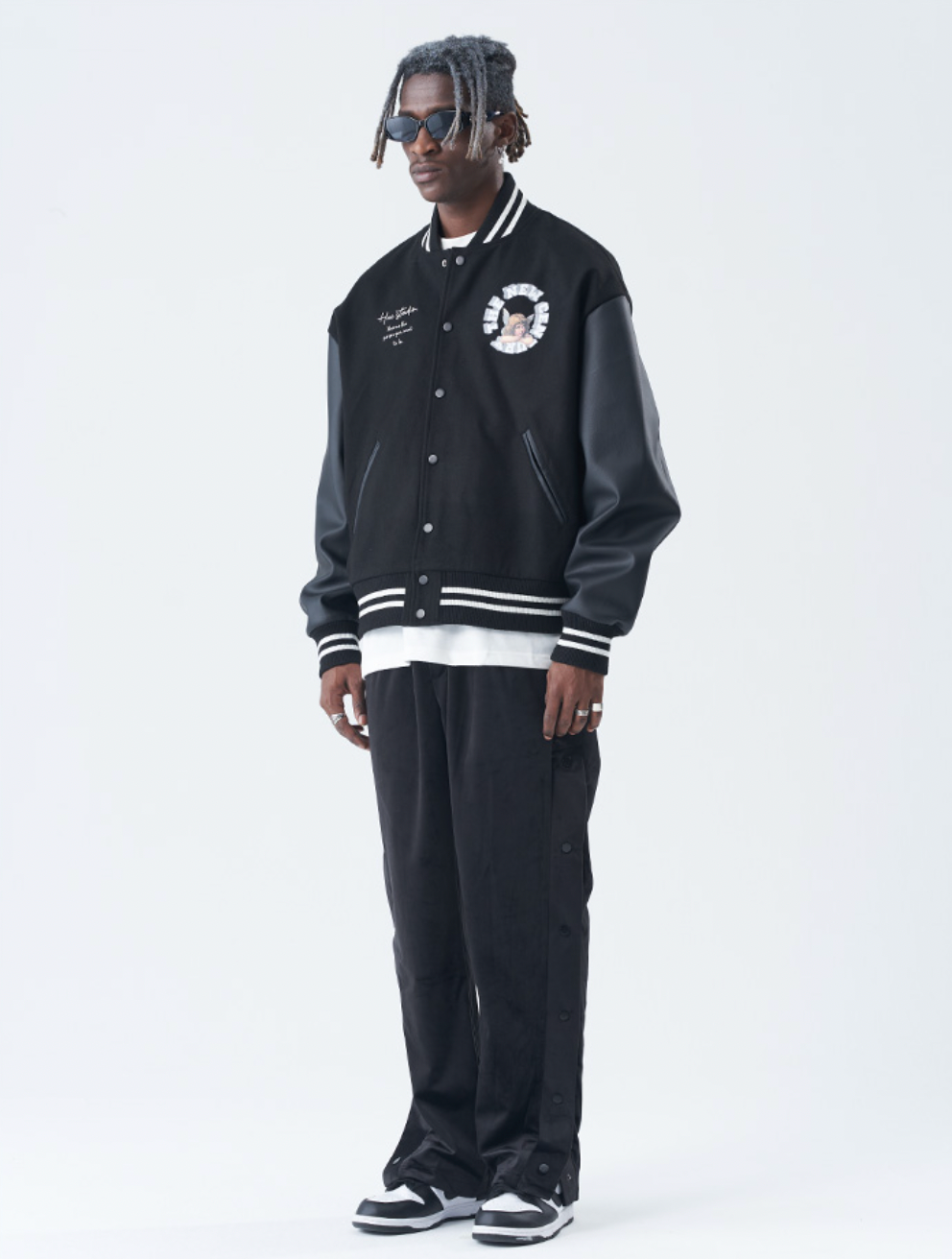 Harsh and Cruel 3D Ring Circular LOGO Angel Varsity Jacket | Face 3 Face