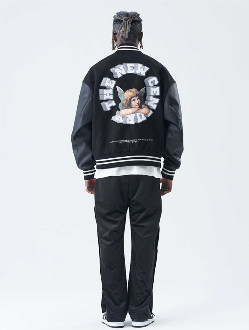 Harsh and Cruel 3D Ring Circular LOGO Angel Varsity Jacket | Face 3 Face