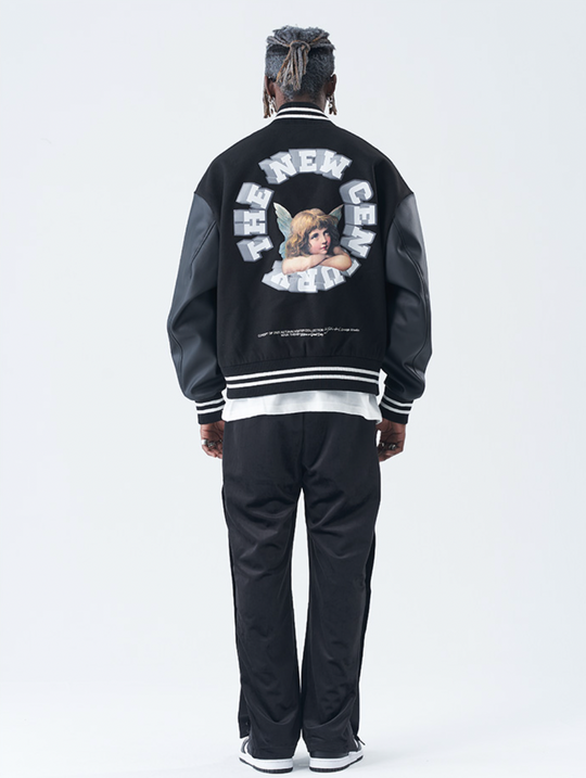Harsh and Cruel 3D Ring Circular LOGO Angel Varsity Jacket | Face 3 Face
