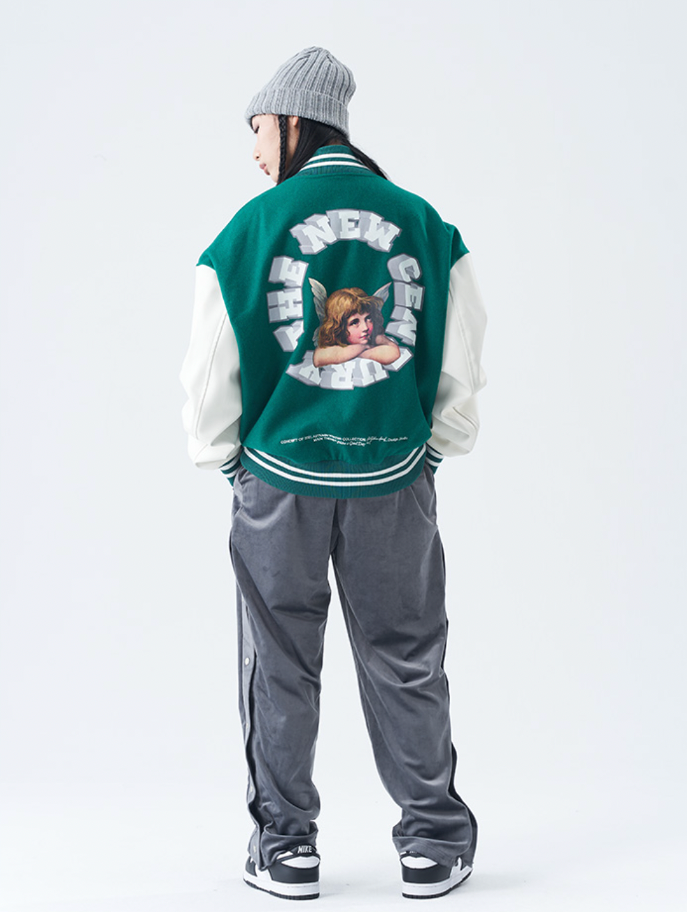 Harsh and Cruel 3D Ring Circular LOGO Angel Varsity Jacket | Face 3 Face