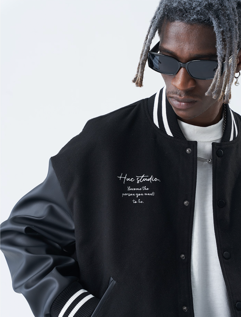 Harsh and Cruel 3D Ring Circular LOGO Angel Varsity Jacket | Face 3 Face