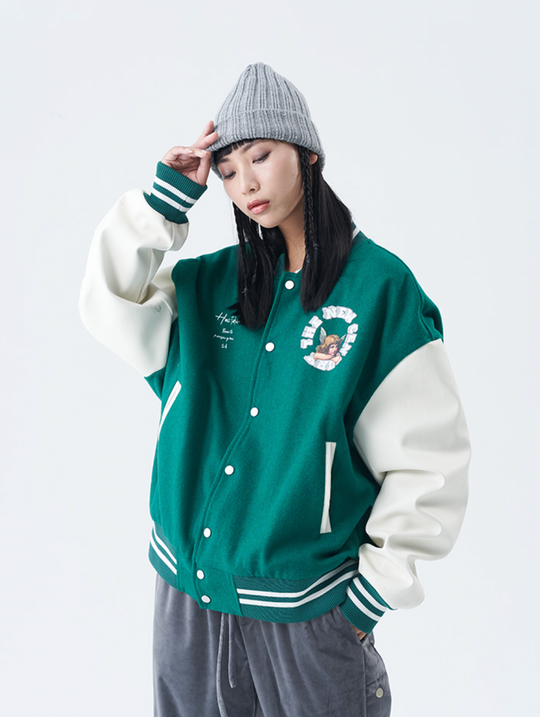 Harsh and Cruel 3D Ring Circular LOGO Angel Varsity Jacket | Face 3 Face