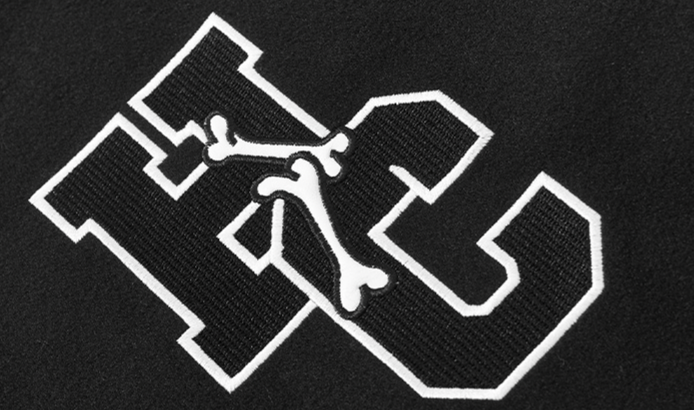 Harsh and Cruel Circular Ring LOGO Bulldog Varsity Jacket | Face 3 Face