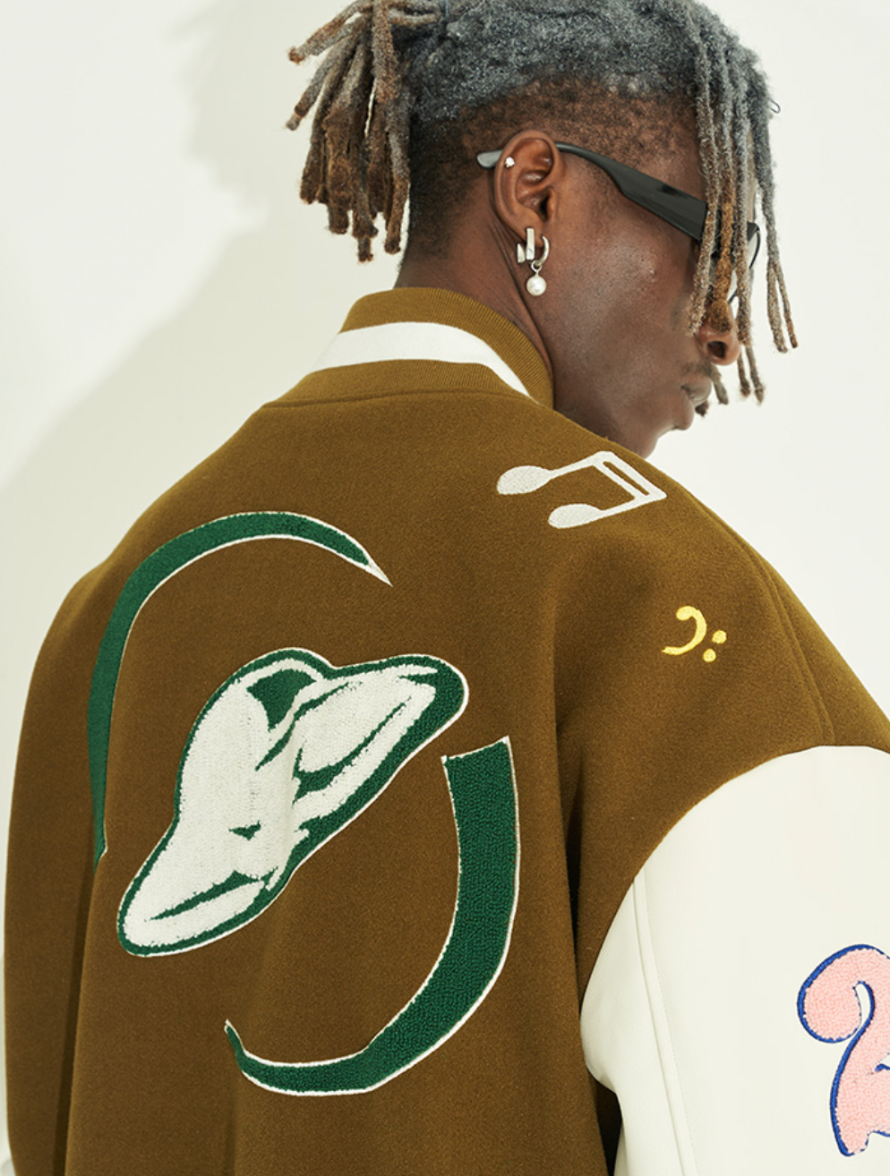 Harsh and Cruel Graffiti Logo Smiley Face Love Heart UFO Varsity Jacket | Face 3 Face