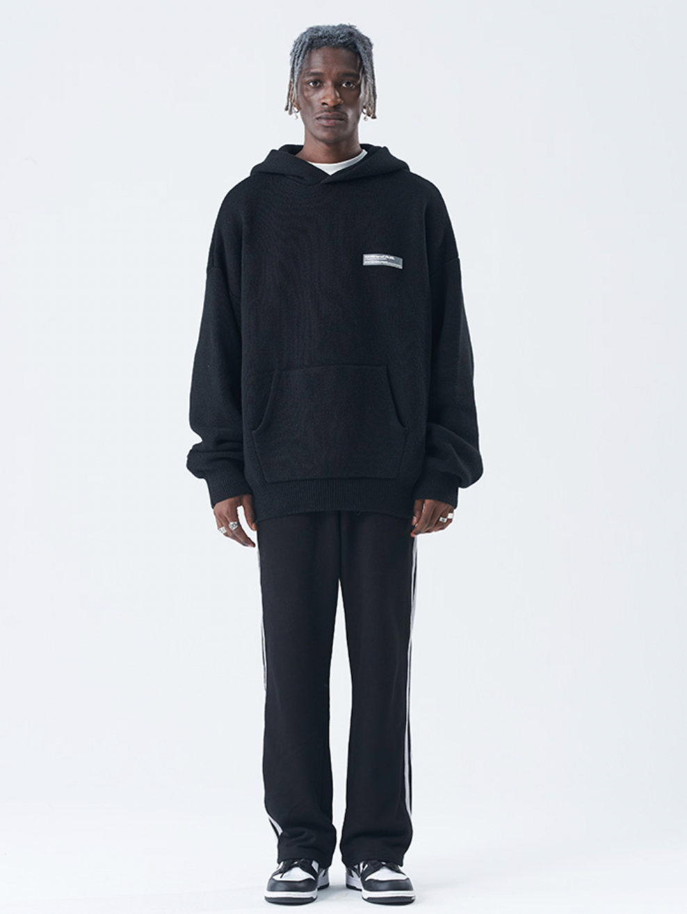 Harsh and Cruel Circular 3D LOGO Hoodie Knit Sweater | Face 3 Face