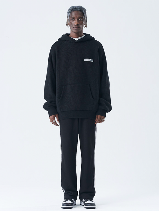 Harsh and Cruel Circular 3D LOGO Hoodie Knit Sweater | Face 3 Face