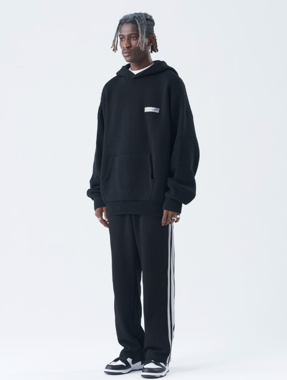 Harsh and Cruel Circular 3D LOGO Hoodie Knit Sweater | Face 3 Face