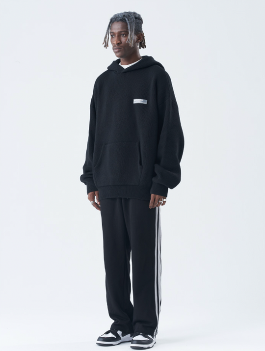 Harsh and Cruel Circular 3D LOGO Hoodie Knit Sweater | Face 3 Face