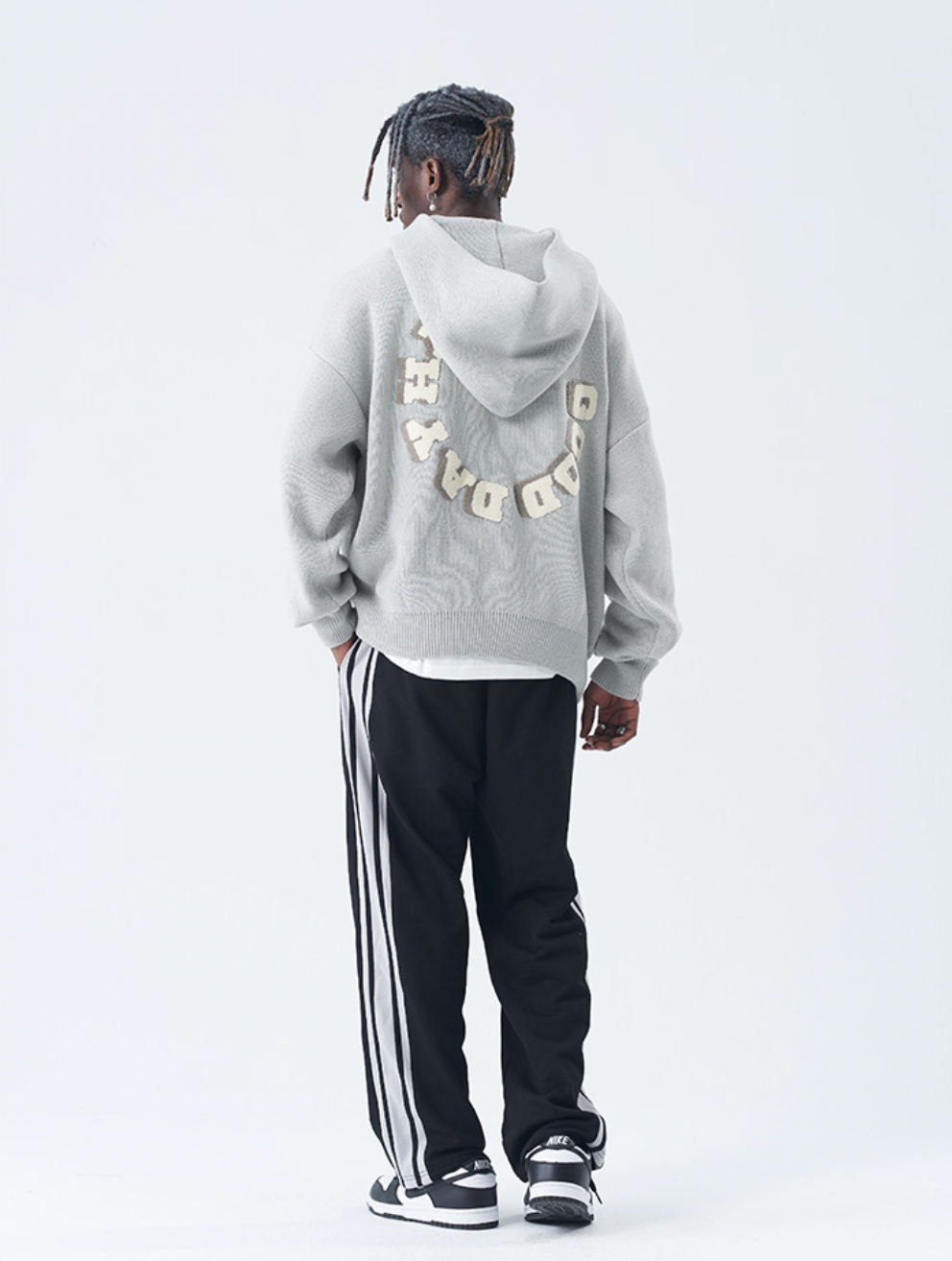 Harsh and Cruel Circular 3D LOGO Hoodie Knit Sweater | Face 3 Face