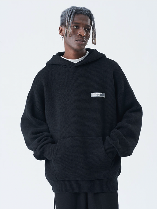 Harsh and Cruel Circular 3D LOGO Hoodie Knit Sweater | Face 3 Face