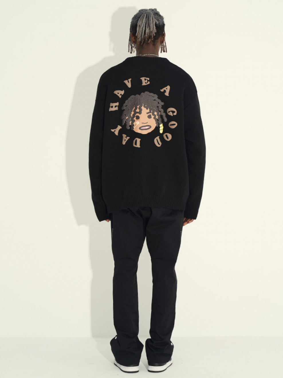 Harsh and Cruel Hand-Painted Kids Circular 3D LOGO Knit Sweater | Face 3 Face