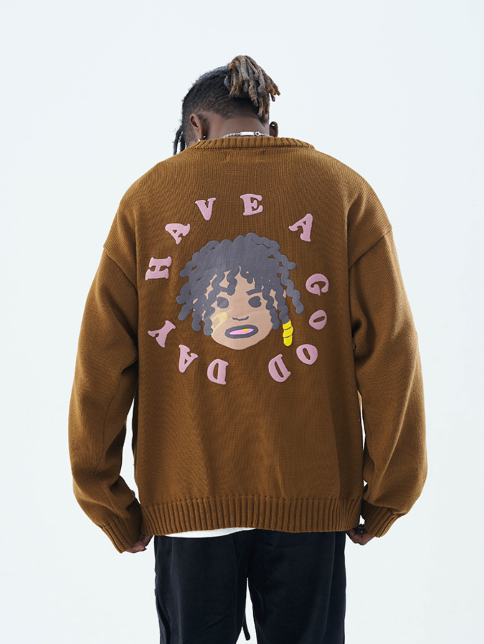 Harsh and Cruel Hand-Painted Kids Circular 3D LOGO Knit Sweater | Face 3 Face