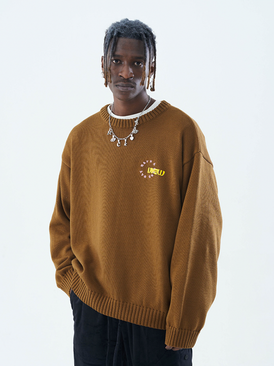 Harsh and Cruel Hand-Painted Kids Circular 3D LOGO Knit Sweater | Face 3 Face