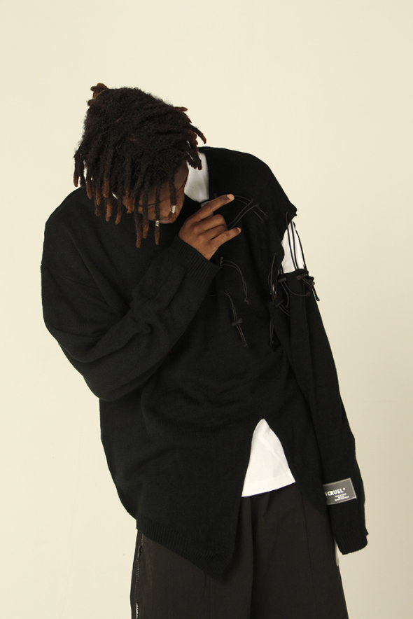 Harsh and Cruel Destruction Knit Sweater | Face 3 Face