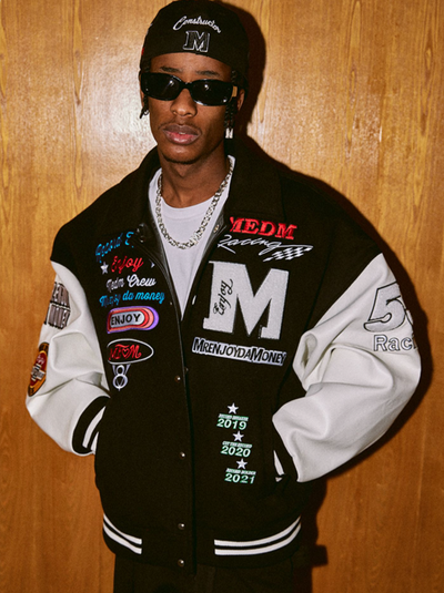 MEDM Record Holder Anniversary Embroidered Varsity Jacket