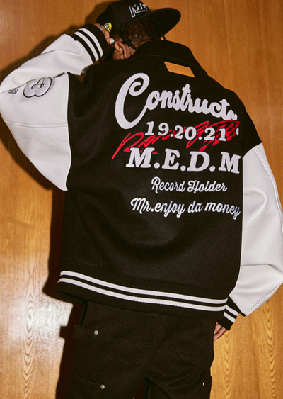 MEDM Record Holder Anniversary Embroidered Varsity Jacket