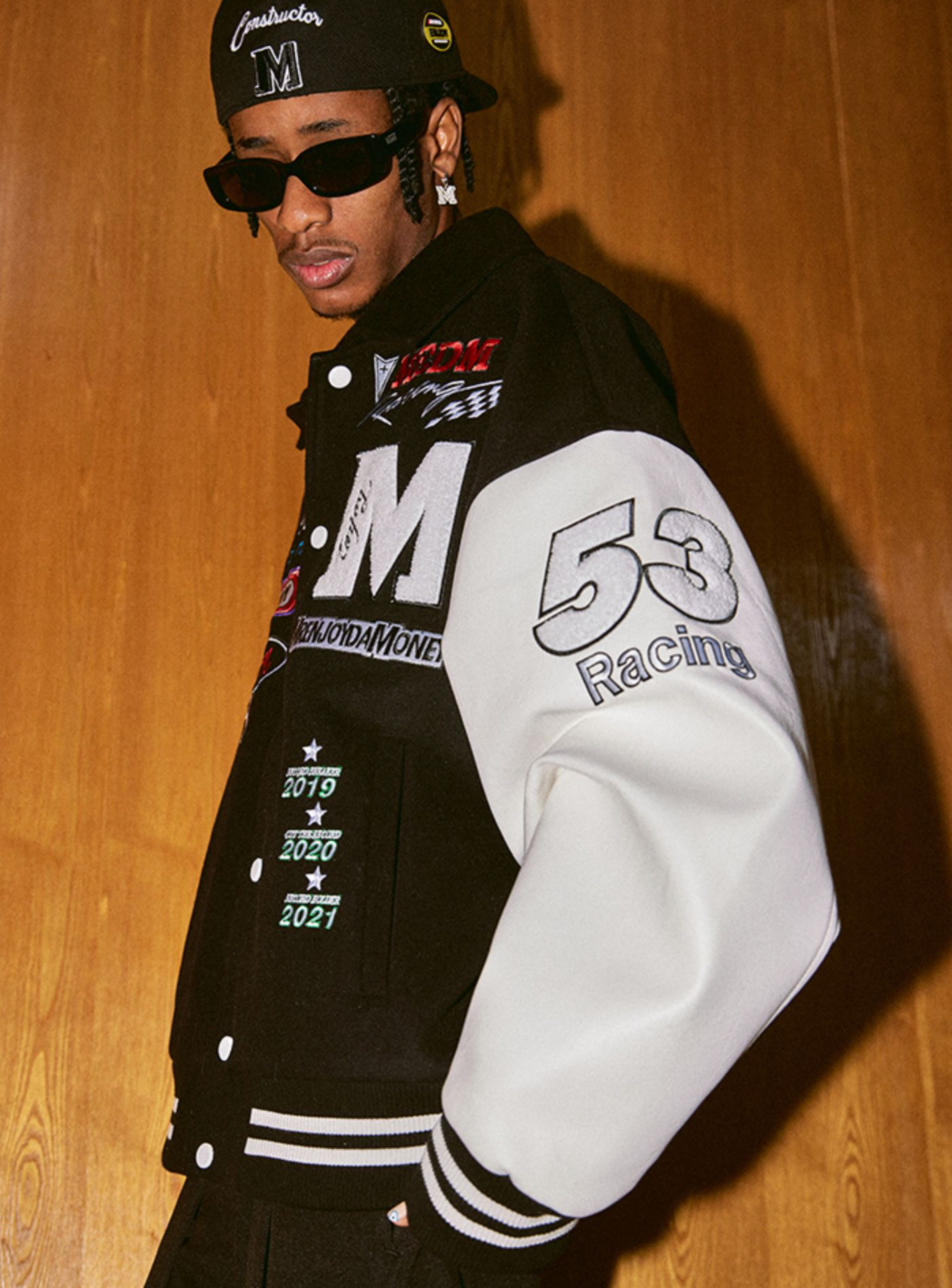MEDM Record Holder Anniversary Embroidered Varsity Jacket | Face 3 Face