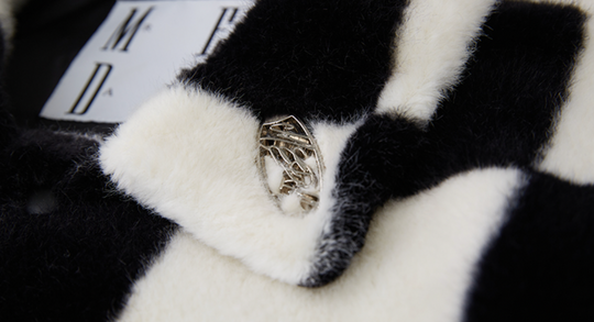 MEDM Fur Checkerboard Sherpa Fleece Jacket | Face 3 Face