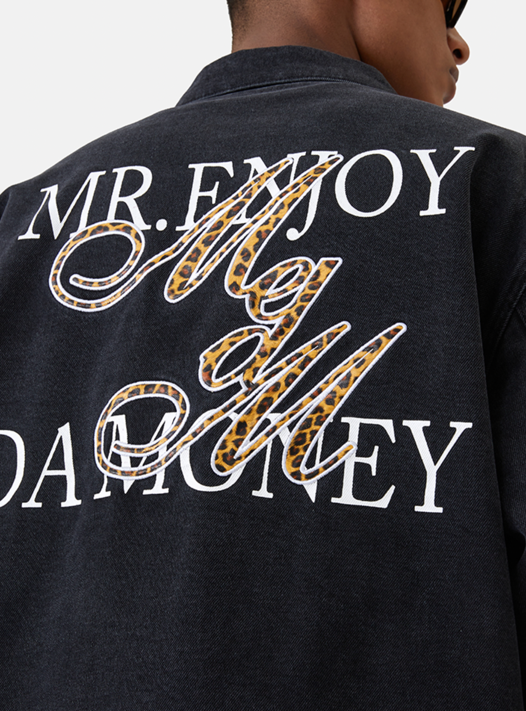 MEDM Casual Letter Logo Denim Jacket | Face 3 Face