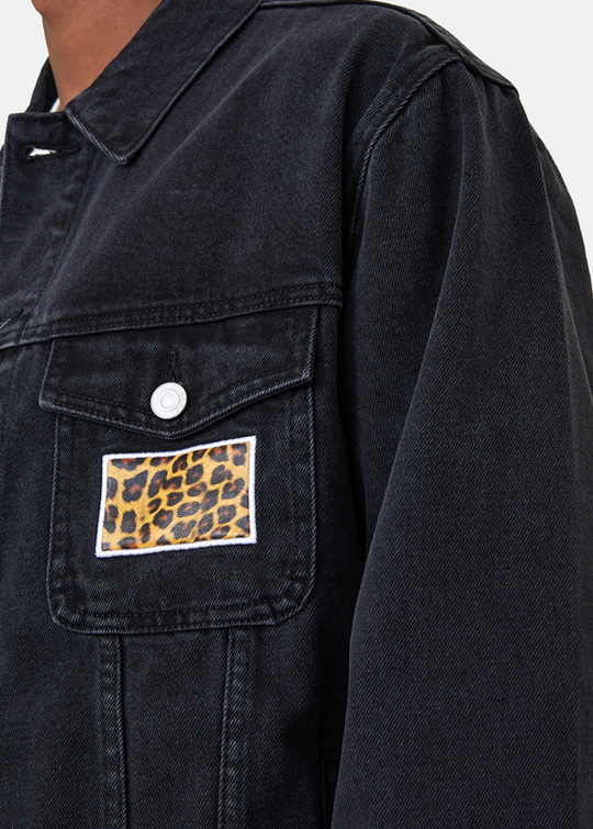 MEDM Casual Letter Logo Denim Jacket | Face 3 Face