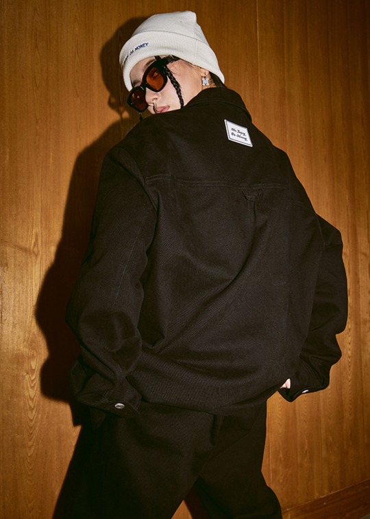 MEDM Embroidered Letters Logo Workwear Jacket | Face 3 Face