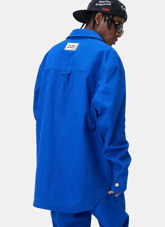 MEDM Embroidered Letters Logo Workwear Jacket | Face 3 Face
