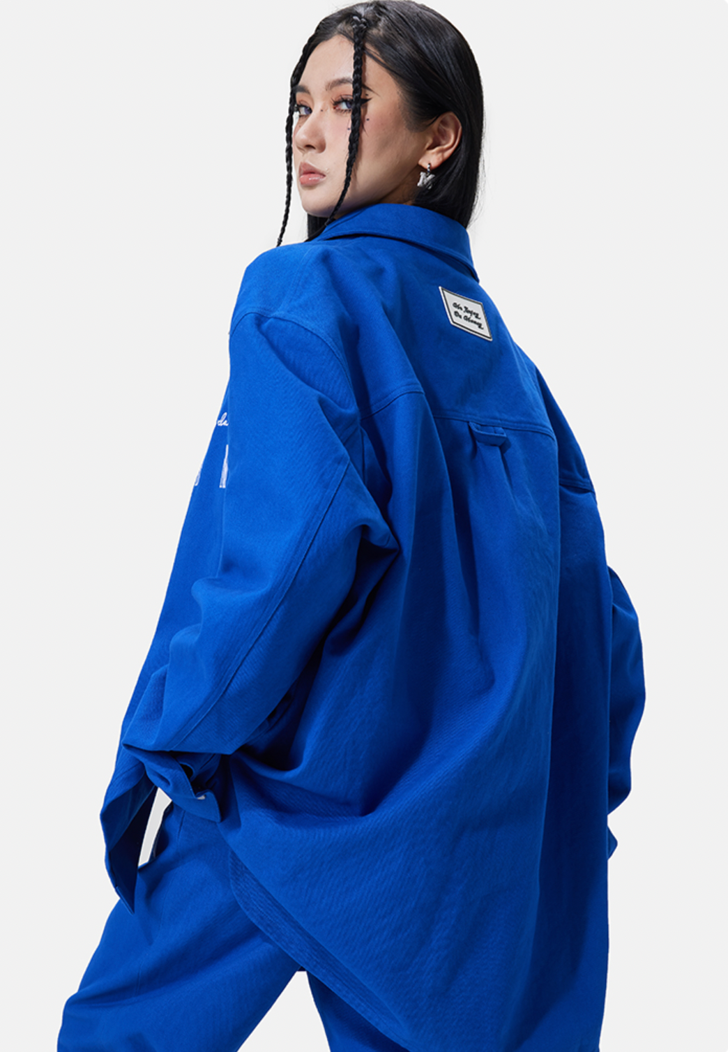 MEDM Embroidered Letters Logo Workwear Jacket | Face 3 Face