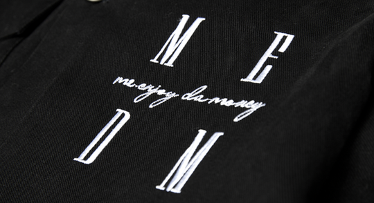 MEDM Embroidered Letters Logo Workwear Jacket | Face 3 Face