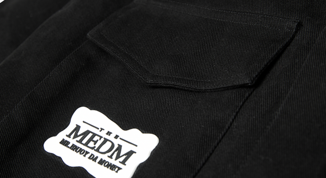 MEDM Embroidered Letters Logo Workwear Jacket | Face 3 Face