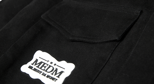 MEDM Embroidered Letters Logo Workwear Jacket | Face 3 Face
