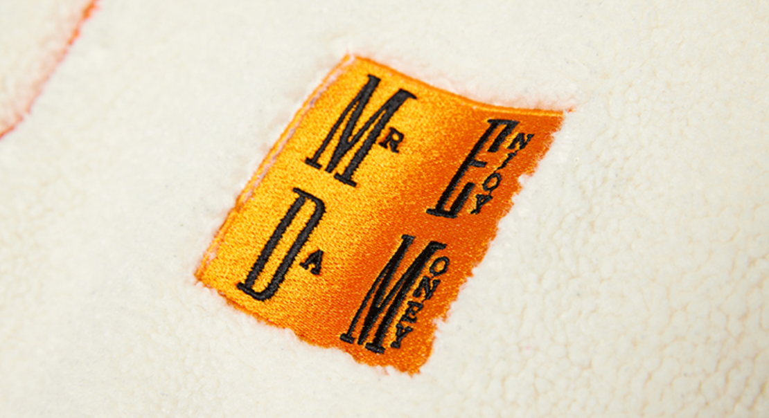 MEDM Logo Embroidered Sherpa Fleece Boa Jacket