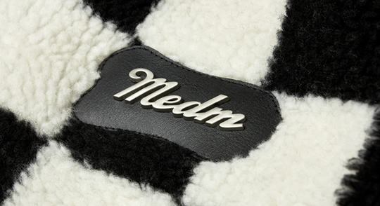 MEDM Checkerboard Sherpa Fleece Boa Pullover Jacket | Face 3 Face