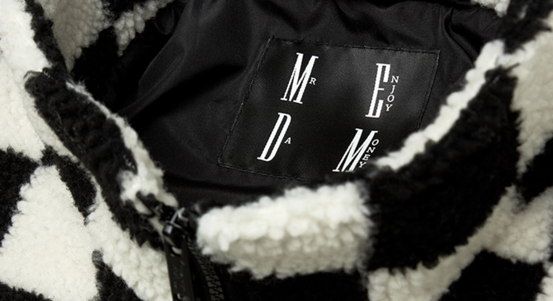 MEDM Checkerboard Sherpa Fleece Boa Pullover Jacket | Face 3 Face