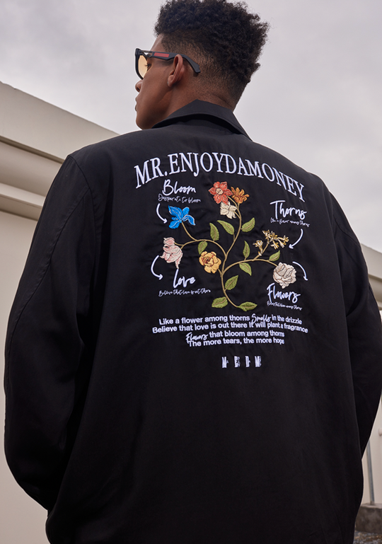 MEDM Flower Letter Embroidery Jacket | Face 3 Face