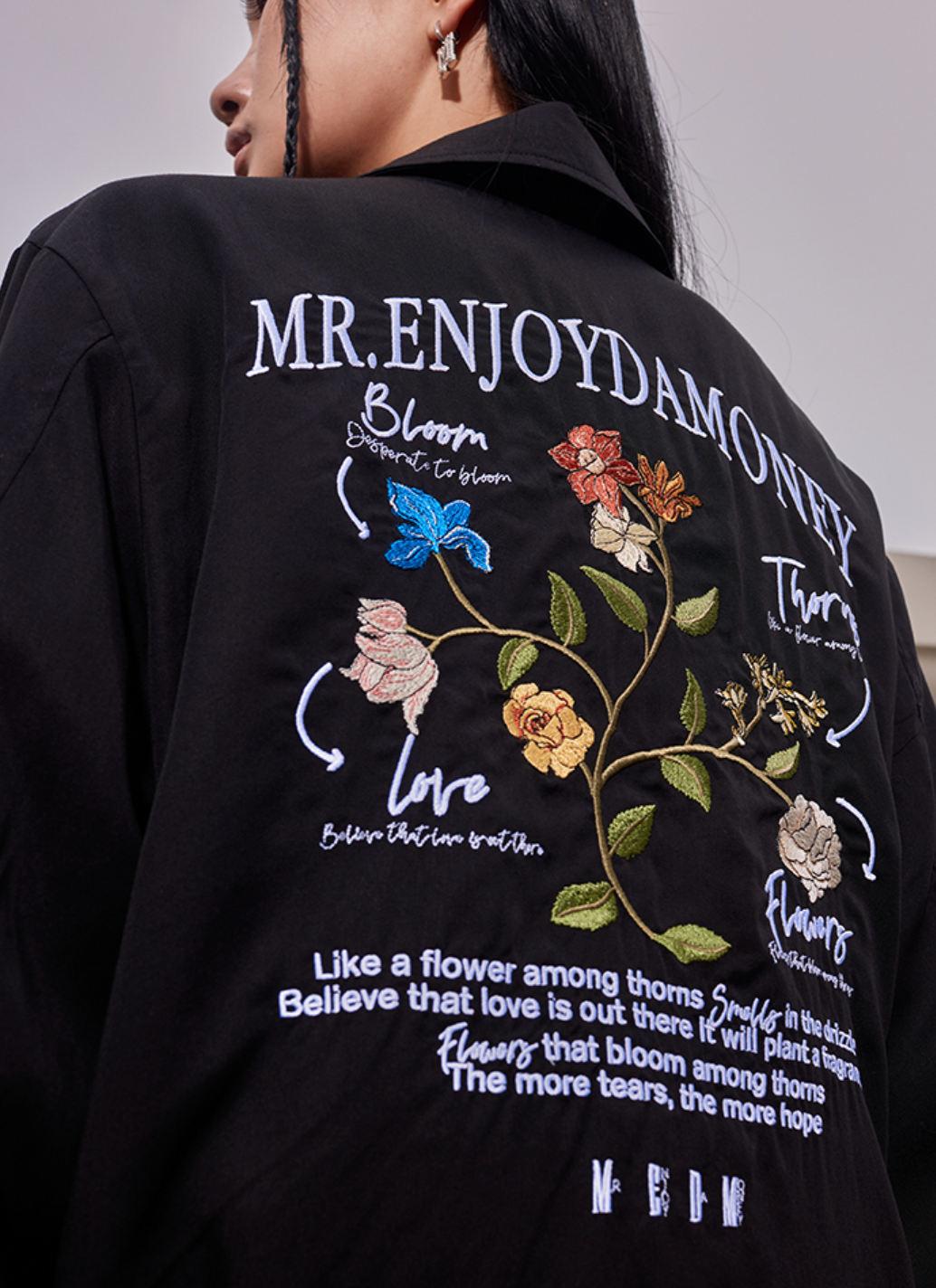 MEDM Flower Letter Embroidery Jacket | Face 3 Face