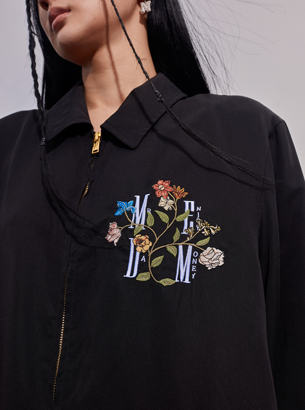 MEDM Flower Letter Embroidery Jacket | Face 3 Face