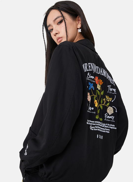 MEDM Flower Letter Embroidery Jacket | Face 3 Face