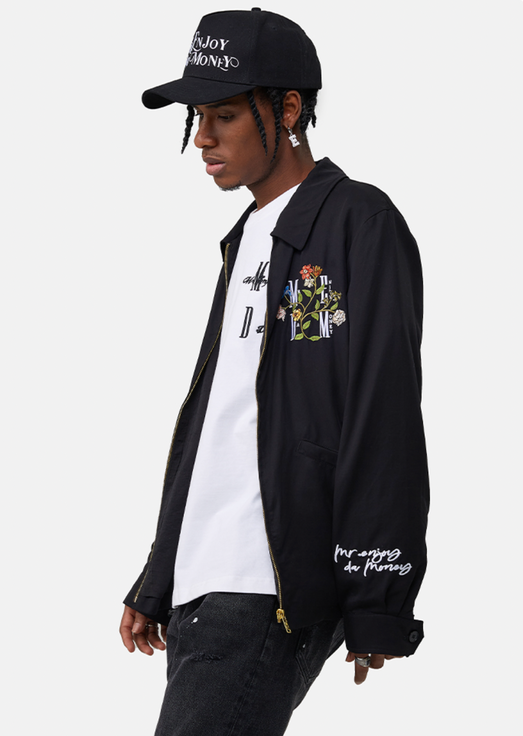 MEDM Flower Letter Embroidery Jacket | Face 3 Face